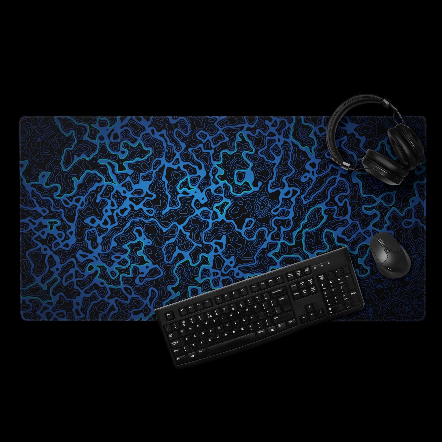 Topographic Stream Fishing Mousepad