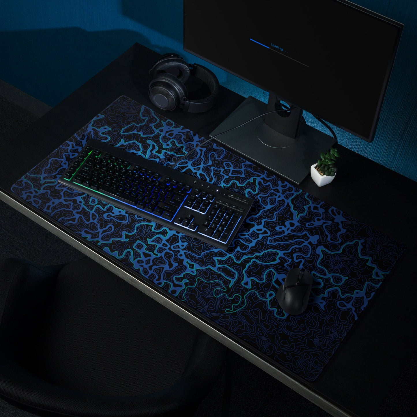 Topographic Stream Fishing Mousepad