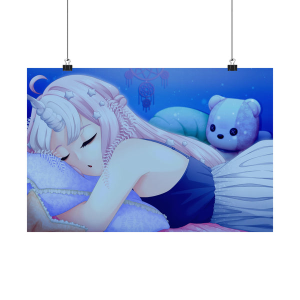 Sweet Dreams Soft Hours original anime art print by Picaru, matte 175gsm poster, 18×12 and 36×24 inch