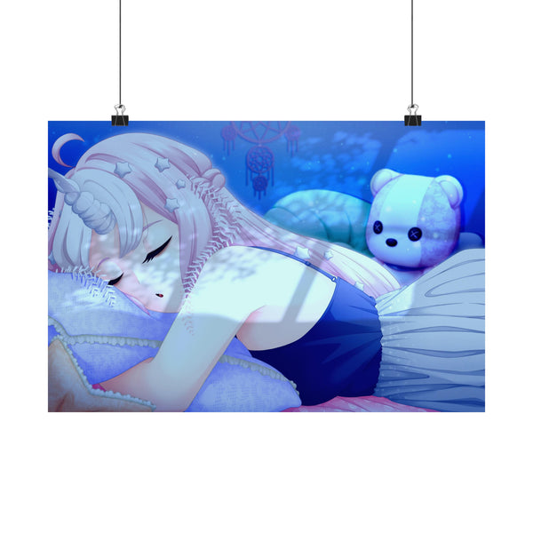 Sweet Dreams Midnight Hours original anime art print by Picaru, matte 175gsm poster, 18×12 and 36×24 inch