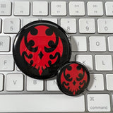 NEO TWEWY Player emblem pin-back button, The World Ends With You fan art, 1.25 and 2.25 inch