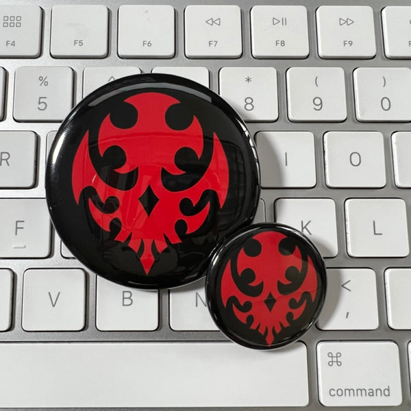 NEO TWEWY Player emblem pin-back button, The World Ends With You fan art, 1.25 and 2.25 inch