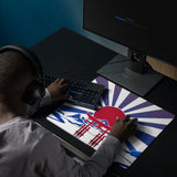 Japanese mountain sunrise gaming mouse pad, torii gate desk mat, stitched edges, 18×16 and 36×18 inch