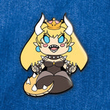 Mini Rawr Bowsette chibi enamel pin, packaging view