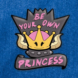 Be Your Own Princess enamel pin, packaging view