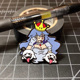 Mushroom Kingdom Crown enamel pin set, individual pins view