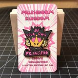 Be Your Own Princess hard-enamel lapel pin, 1.5 inch Mario crown fan art