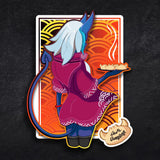 Devil Dumplings anime demon-girl vinyl sticker by Weylin Kuro — alternate view