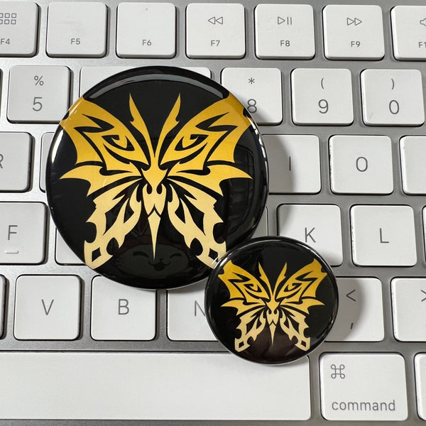 NEO TWEWY Shiba pin-back button, The World Ends With You fan art, 1.25 and 2.25 inch