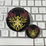 TWEWY Cervus Cantus stag Noise emblem pin-back button, The World Ends With You fan art, 1.25 and 2.25 inch