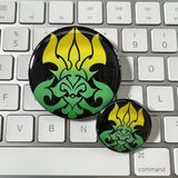 TWEWY Iris Cantus Noise emblem pin-back button, The World Ends With You fan art, 1.25 and 2.25 inch
