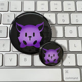 Mr. Mew pin-back button, Shiki's cat from The World Ends With You (TWEWY) fan art, 1.25 and 2.25 inch