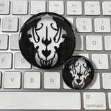 TWEWY Leo Cantus lion Noise emblem pin-back button, The World Ends With You fan art, 1.25 and 2.25 inch
